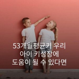 53개월평균키 우리 아이 키성장에 도움이 될 수 있다면