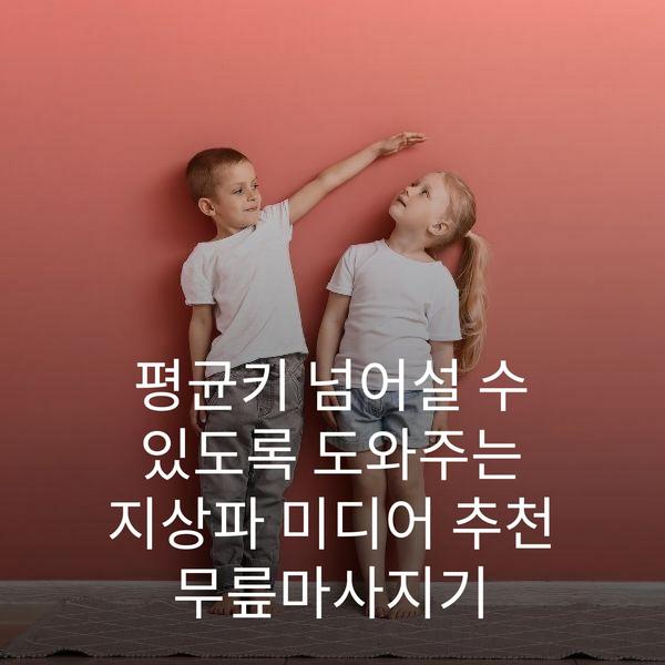 평균키 넘어설 수 있도록 도와주는 지상파 미디어 추천 무릎마사지기